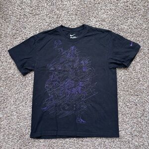 Nike Black and Purple Men's Tee